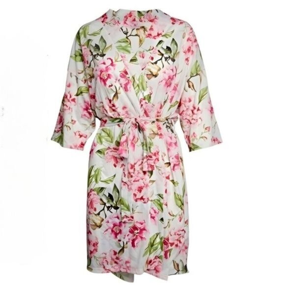 MuMu Floral Bridal Robe ✦ Garden of Blooms ✦ One Size Kimono Wrap NWOT - Picture 4 of 10